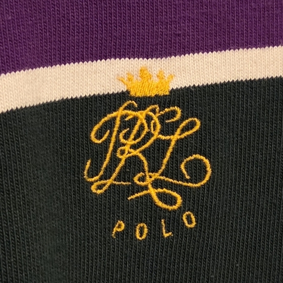 Polo By Ralph Lauren Classic Rugby Crest Polo Castle Logo Preppy Vintage Large - Picture 7 of 8